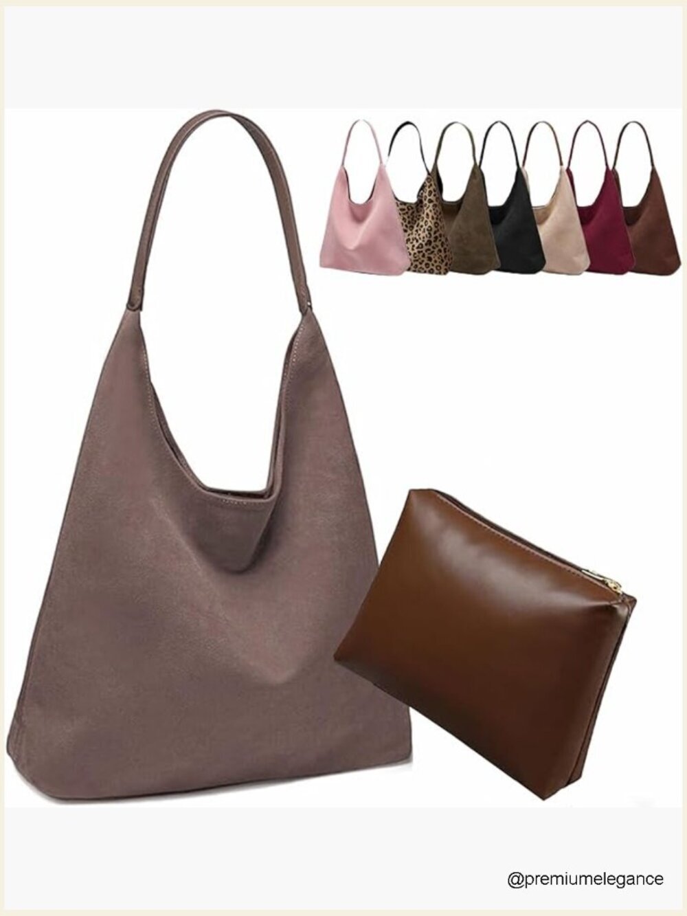 Large Work Tote Bags for Women, Boho Slouchy Suede Purses Handbags